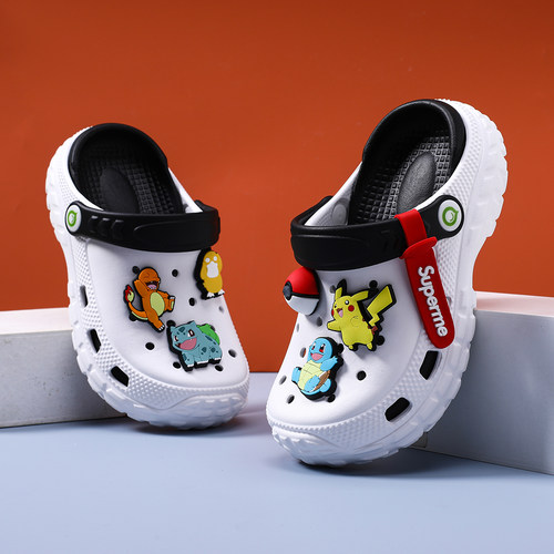 男童洞洞鞋儿童拖鞋2026夏季新款男孩防滑软底宝宝大童凉鞋沙滩鞋 - 图1