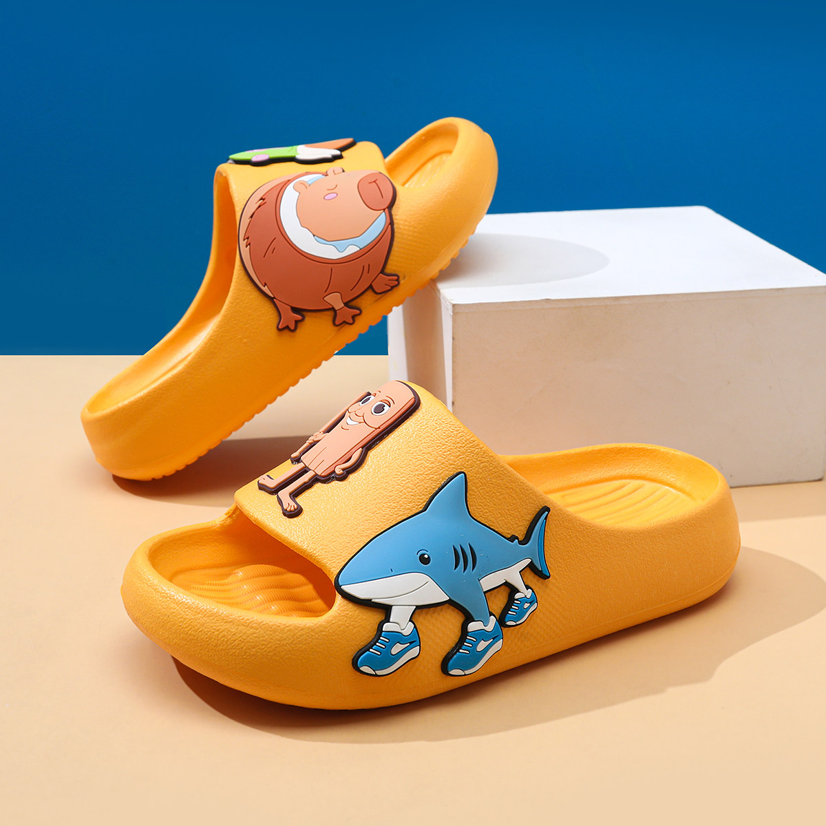 国外山海经儿童拖鞋男童凉拖鞋夏季新款室内居家防滑软底男孩浴室,淘宝优惠券,粉丝福利购,淘宝优惠卷