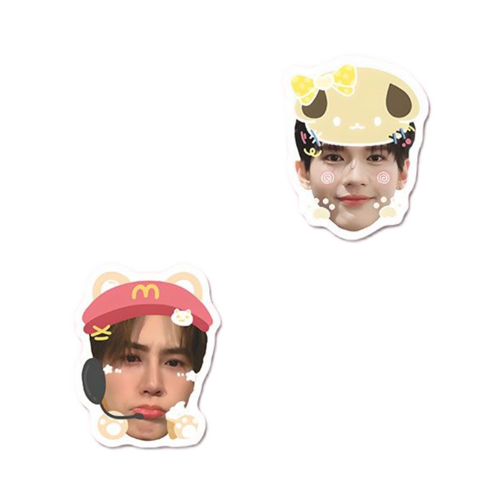 160张GMM涂鸦大头贴泰兰德女孩鸡家群像Jimmysea明星周边笔记贴画 - 图3