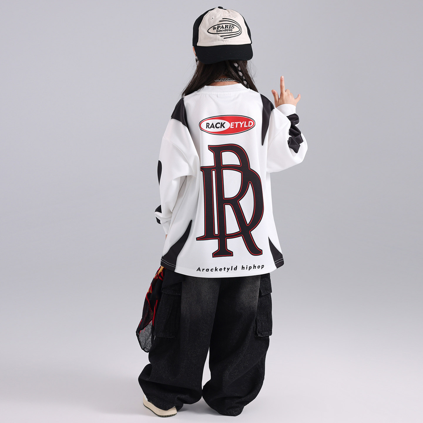 迪克家童装hiphop街舞儿童潮服印花长袖牛仔裤子嘻哈风演出服套装,淘宝优惠券,粉丝福利购,淘宝优惠卷