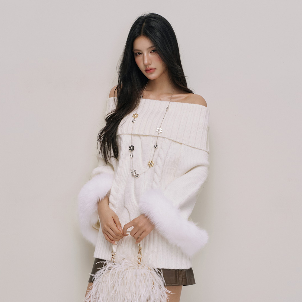 CHILL ZOEY毛衣女优雅气质雪中絮语斗篷上衣2025冬季新款官方授权 - 图2