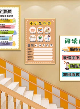 班级心理角布置挂画初高中小学生幼儿园情绪文化墙贴教室装饰海报