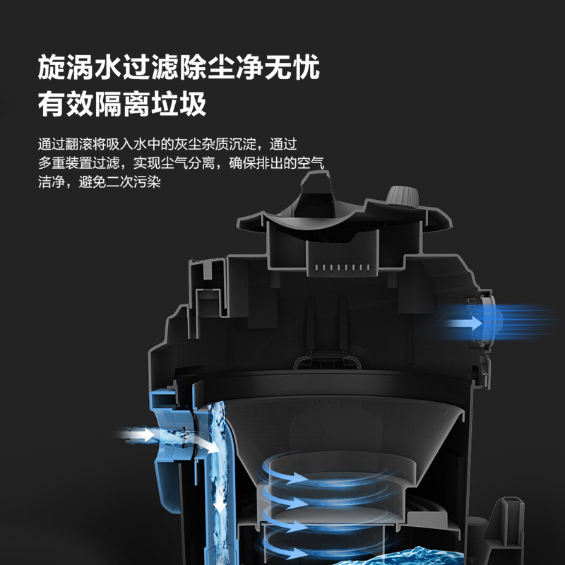 海尔水过滤家用干湿吹三用吸尘器 海尔电立方吸尘器
