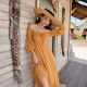 Nara one-shoulder dress for women, summer retro beach skirt, super fairy chiffon skirt, slim long skirt