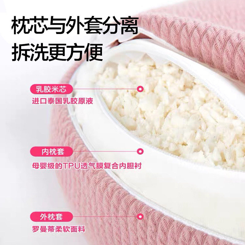 乳胶护腰侧睡枕托腹孕靠枕孕妇枕头 盼悦护腰枕