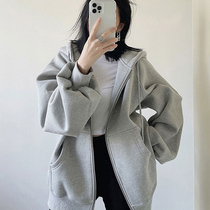 cec gush necropolis woman 2022 Early autumn new American loot even cap cardiovert jacket small sub medium long version