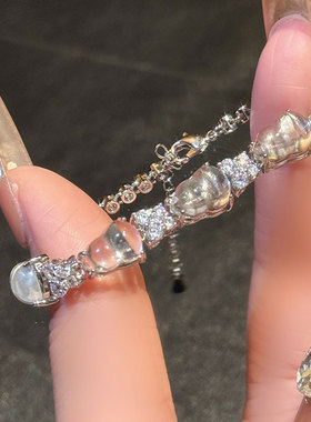 镶钻锆石开口手镯小众设计