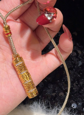 韦雪同款古法沙金项链