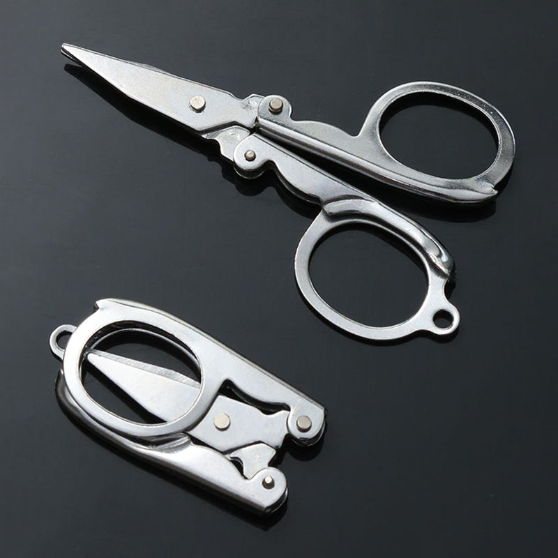 折叠剪刀钥匙扣小剪刀手工迷你随身碳钢便携小号旅行剪鼻毛钓鱼 - 图3