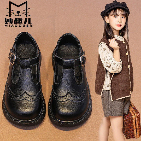 Miaoquer, весенне-осенняя кожаная обувь из натуральной кожи для девочек в британском стиле