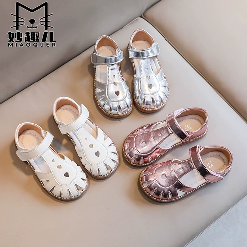 妙趣儿 Обувь для кожаной обуви, туфли для принцессы, детские сандалии, в западном стиле, из натуральной кожи, мягкая подошва, подходит для подростков