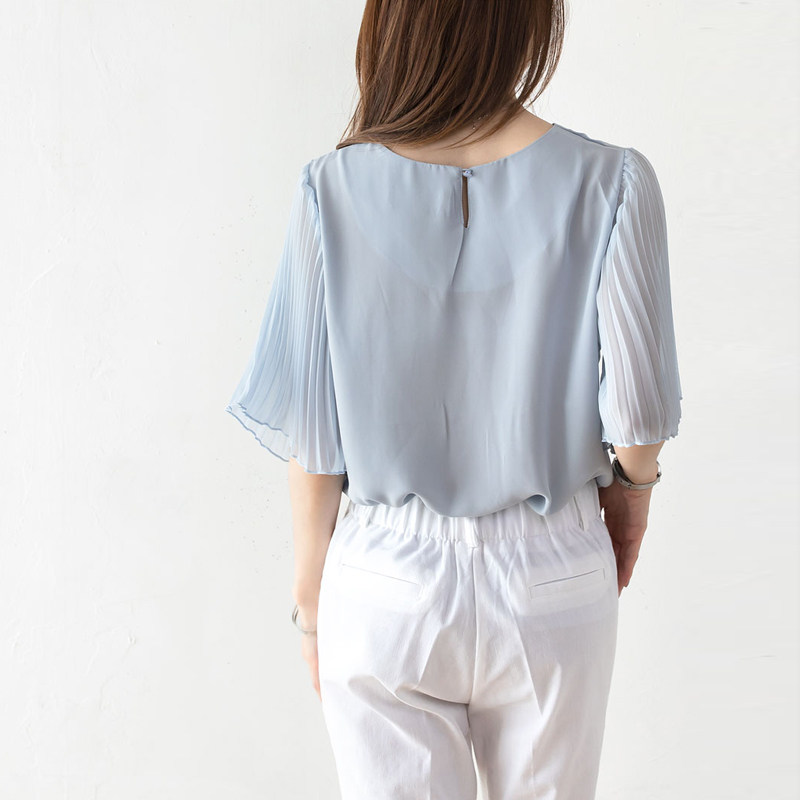 女短袖夏季2020新款韩版套头雪纺衫 少媞蕾丝衫/雪纺衫