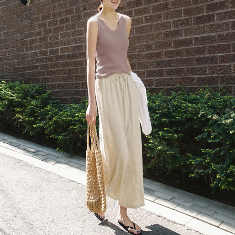 针织v领吊带夏季内搭黑色小打底衫 少媞背心吊带