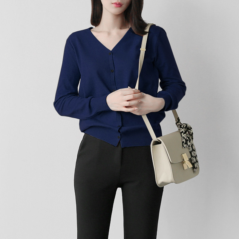 外搭2020新款黑色宽松长袖针织衫 少媞毛针织衫