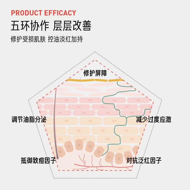 毕生之研五环精华Air祛痘控油维稳保湿淡红油橄榄油皮舒缓修护 - 图1