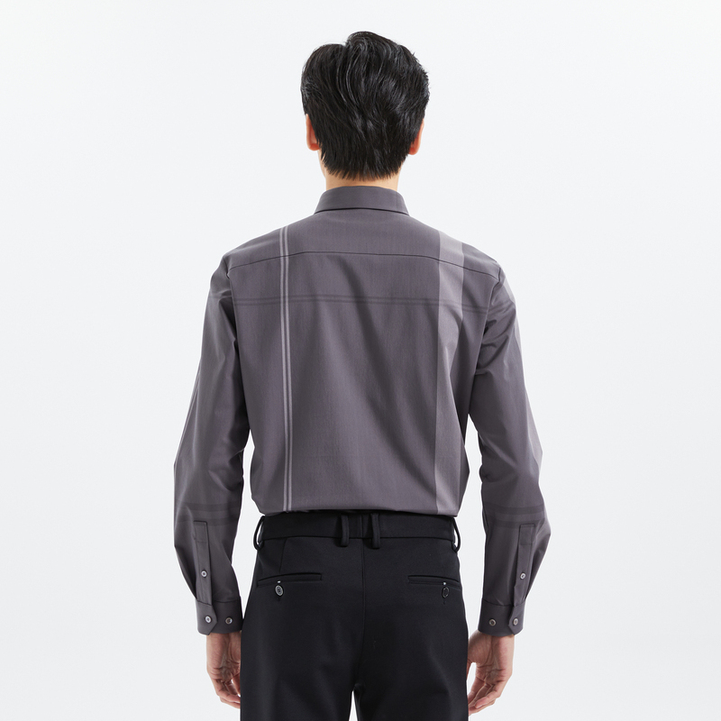 【单层底拉绒】利郎男装长袖衬衫2023冬季新款商务衬衣Q3DZC003