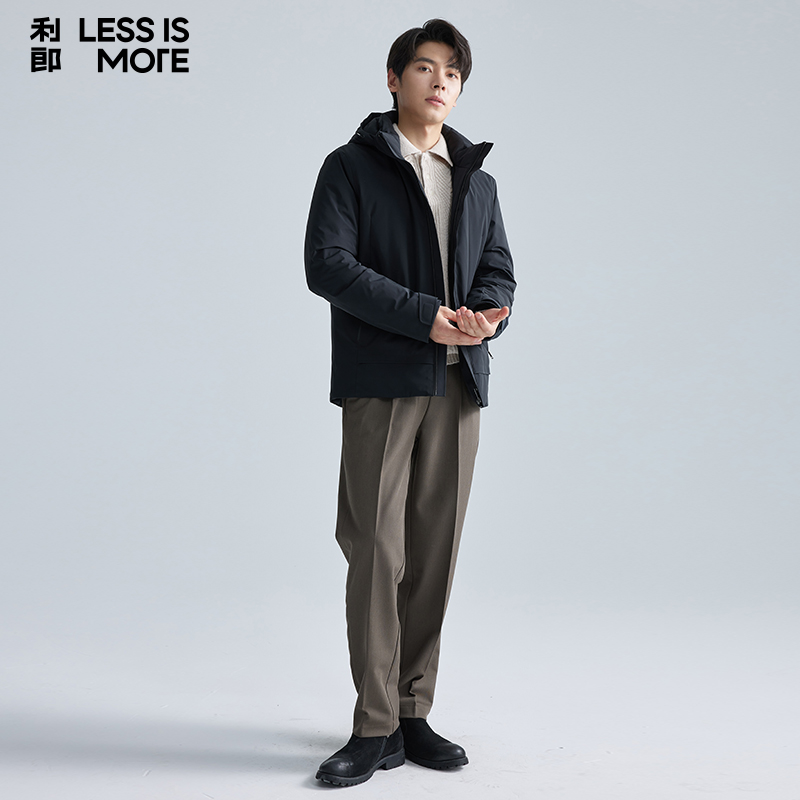 【连帽保暖】利郎青年商务轻薄羽绒服男2024冬季通勤时尚休闲外套