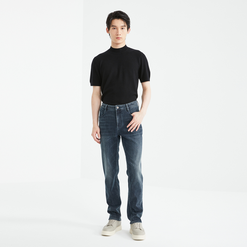 【Q暖丹宁】利郎青年商务牛仔裤男2024冬时尚通勤百搭裤A4DNZ942
