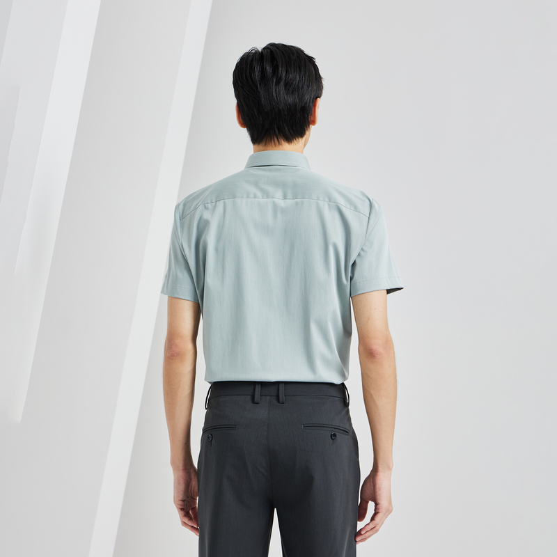 【竹涤混纺】利郎男装短袖衬衫2024夏季新款商务休闲衬衣Q3XZC010 - 图1