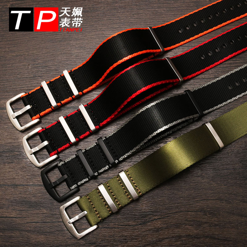 适配劳力士精工罐头帝陀帆布表带 天姵配件