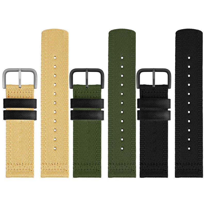 帆布手表带适配卡西欧男士运动款 天姵配件