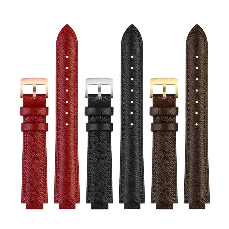 适配卡西欧女真皮针扣凸口手表带 天姵配件