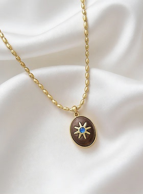 天然青金石串珠叠戴时尚轻奢项链