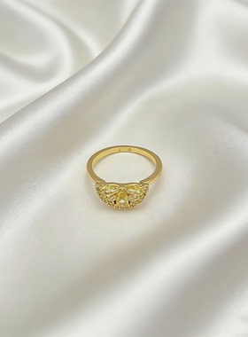 新款时尚轻奢气质小清新柠檬戒指