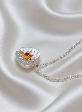 小红书复古金银撞色苹果吊坠项链