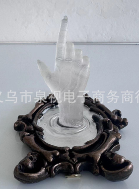 跨境新款镜中幽灵Ghos树脂人像万圣节夜光摆件镜子创意相框万圣节