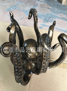 跨境新品章鱼雕塑八爪鱼家居树脂摆件 客厅花园景观海洋美陈装饰