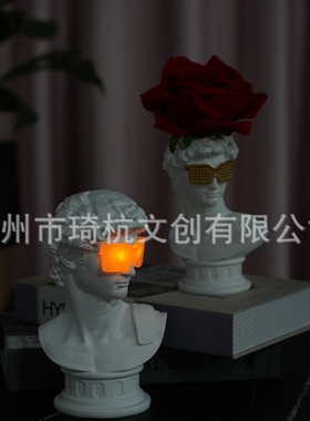 跨境热销西洋人物大卫摆件家居客厅玄关酒柜书房名人雕像装饰摆件