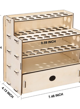 跨境直供颜料墨水瓶油漆工具存储收纳架带橱柜可拆卸木质支架
