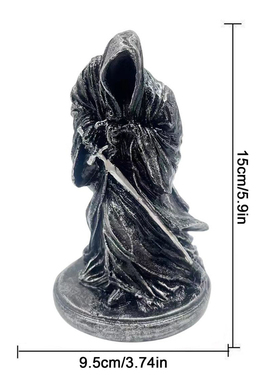 哥特风戒灵树脂黑袍死神北欧式惊悚诡秘暗黑摆件背景礼物 装饰