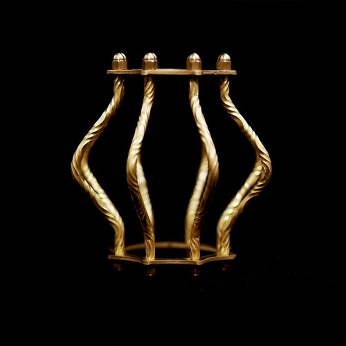 山魂手工原创设计户外露营灯罩黄铜扭纹灯笼桌面挂架适配GZ/38灯 - 图2