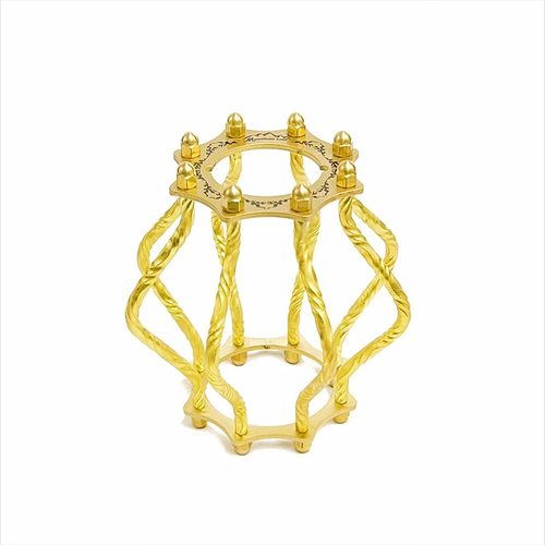 山魂手工原创设计户外露营灯罩黄铜扭纹灯笼桌面挂架适配GZ/38灯 - 图3