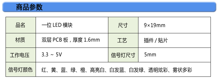 ST006 一位LED信号灯 发光二极管模块 树莓派 Arduino 单片机配件 - 图0