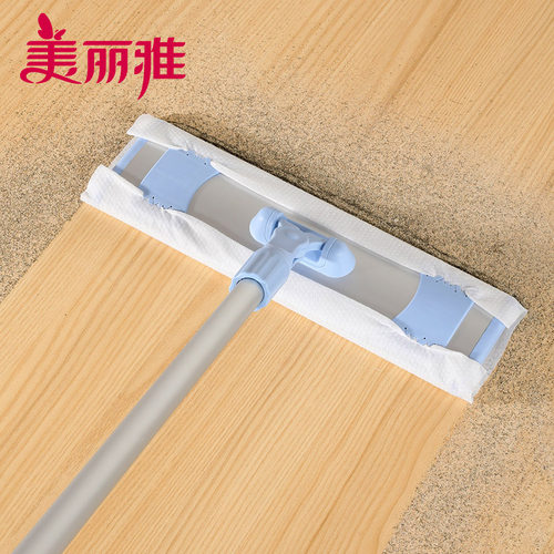 美丽雅精致生活馆 满9.9包邮除尘纸拖把配件地板干巾22*38cm*30张 - 图0