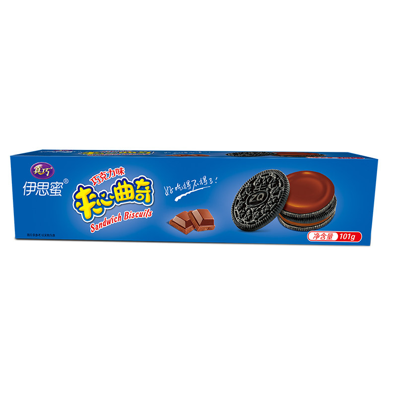 真巧伊思蜜夹心101g巧克力曲奇饼干 真巧夹心饼干