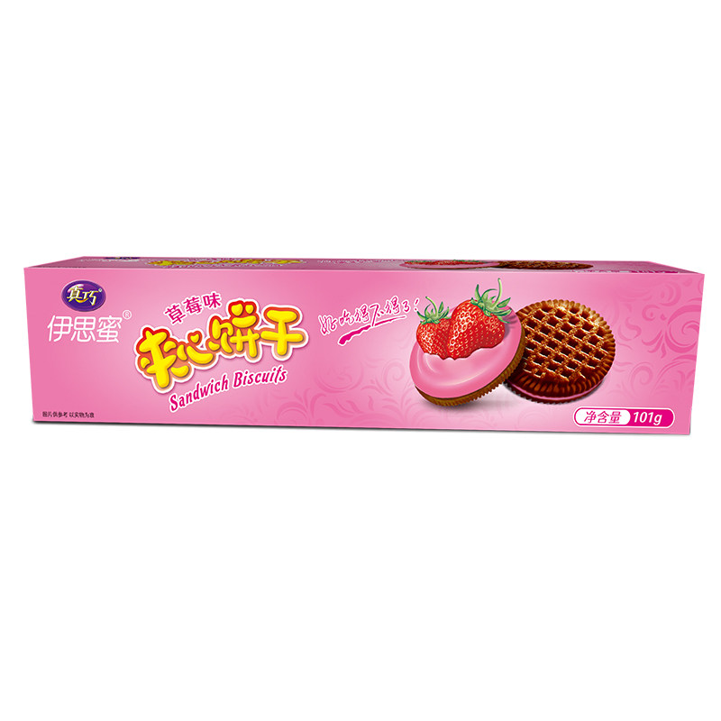 真巧伊思蜜夹心101g巧克力曲奇饼干 真巧夹心饼干