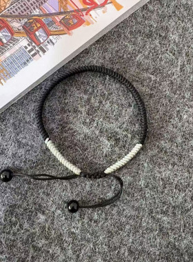 灰黑简约金刚结男女情侣手绳手链