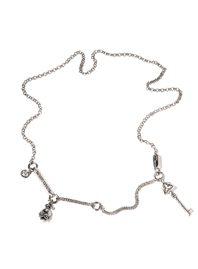 aaronx原创铃兰钥匙925银项链