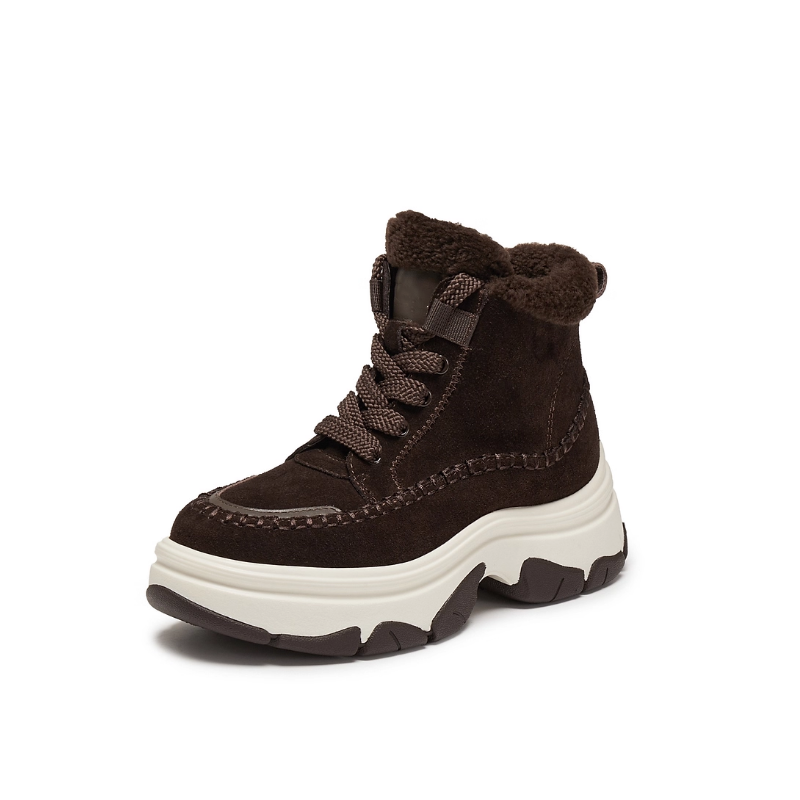 撤柜同款女鞋25冬季新款复古雪地靴加绒保暖短靴厚底时装靴Y9122D,淘宝优惠券,粉丝福利购,淘宝优惠卷