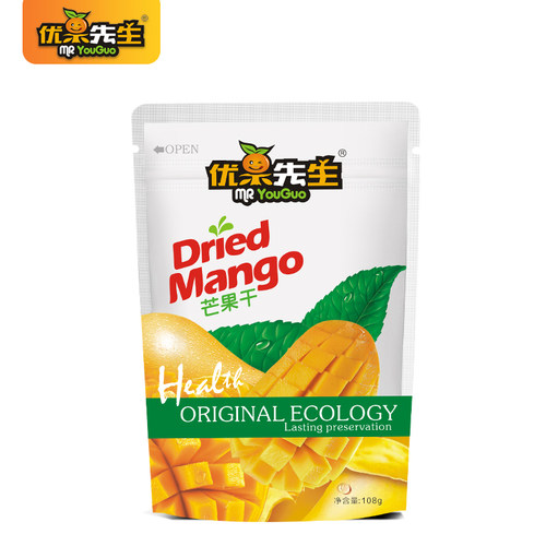 优果先生芒果干108g蜜饯果脯水果干散装新鲜干果泰国风味零食包邮 - 图0