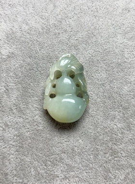 新天然玉石葫芦吊坠代代有福挂件岫玉福禄平安有福玉佩双面手工雕