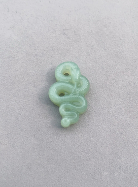 新岫玉高冰蛇项链中式项链玉蛇蓝水白冰花玉蛇挂件可选私拍随机发