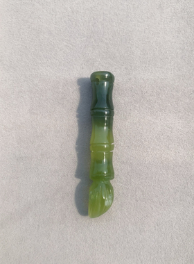 新天然岫玉文昌笔吊坠保真玉石金榜题名玉坠毛笔送礼物随机发一