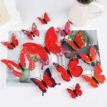 Hot Pin 12 Only Emulated Butterfly Creative Wall Patch Children Room Home Wall Deco 3D Stereo butterfly wall sticker