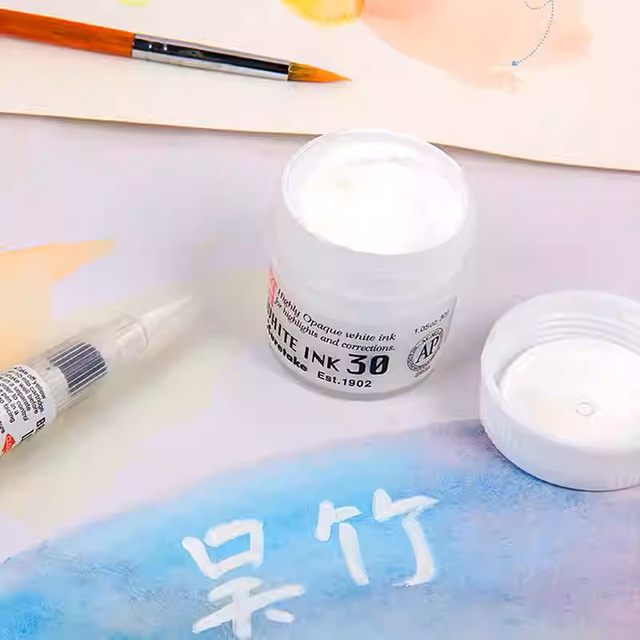 Kuretake manga ink white ink correction white space highlight ink black ink painting special SUMI white space liquid painting ink waterproof fast drying alcohol-proof watercolor hook line oil smoke ink