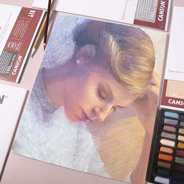 Canson Color Pink Paper Honey Almond Colored